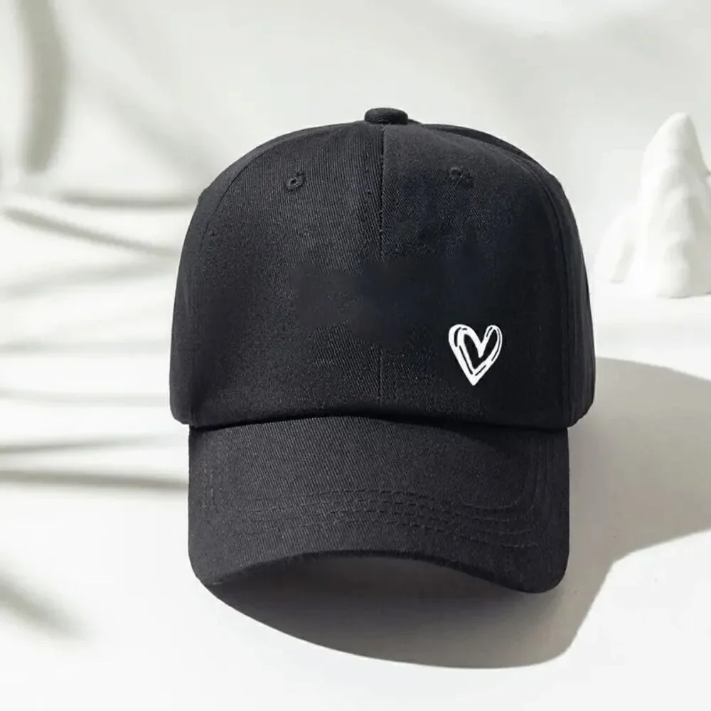 Black Ladies Heart Hat Cap